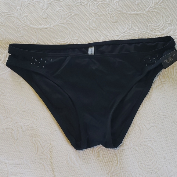 Victoria's Secret Other - NWT Victoria's Secret Black Bikini Bottoms, Size L